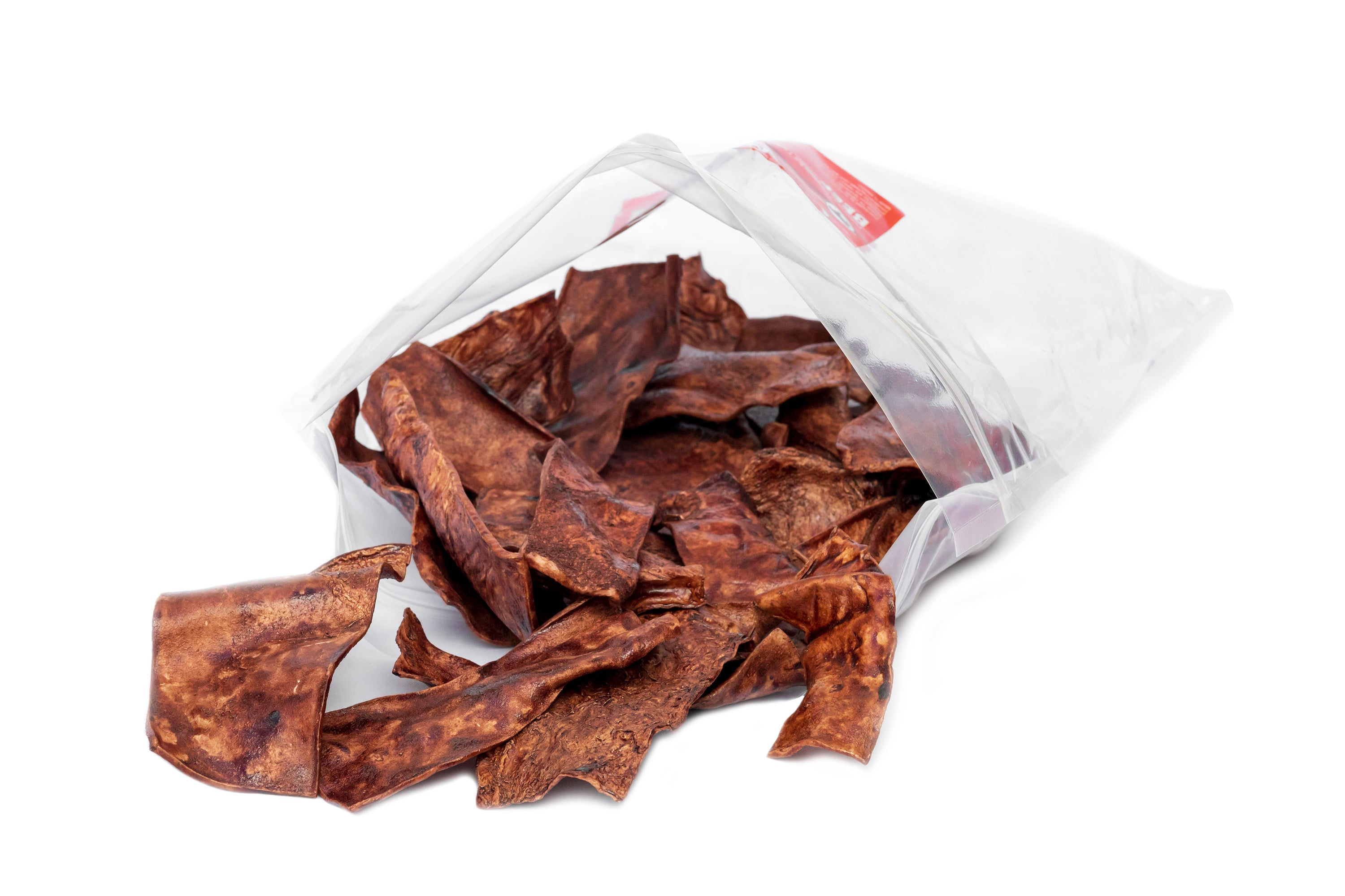 Canine Chews Beef Flavor Prime Cut Thick Chips for Aggressive Chewers Dog Chew Toy Beef Basted Rawhide Chip Slices 1 Pound