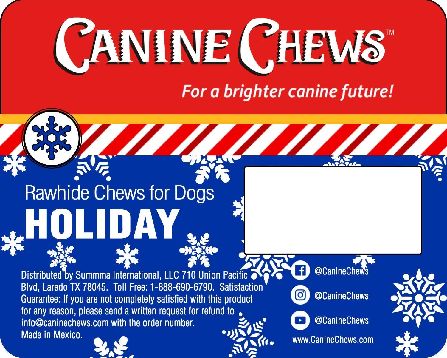 6-7" Holiday Dog Bone in Mesh Stocking 6pk